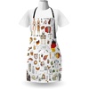 image:imageAmbesonne German Apron Hand Drawn Doodle of German Culture Football Jersey Food Science and Music Unisex Kitchen Bib with Adjustable Neck for Cooking Gardening Adult Size White Charcoal