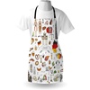 image:imageAmbesonne German Apron Hand Drawn Doodle of German Culture Football Jersey Food Science and Music Unisex Kitchen Bib with Adjustable Neck for Cooking Gardening Adult Size White Charcoal
