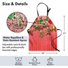 image:imageAmbesonne Gingerbread Man Apron Christmas Cookies and Baubles Bowties Symbolic Pastry Design Unisex Kitchen Bib with Adjustable Neck for Cooking Gardening Adult Size Pale Ruby