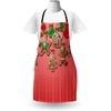 image:imageAmbesonne Gingerbread Man Apron Christmas Cookies and Baubles Bowties Symbolic Pastry Design Unisex Kitchen Bib with Adjustable Neck for Cooking Gardening Adult Size Pale Ruby