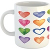image:imageAmbesonne Grunge Mug Rainbow Color Heart Shapes Valentines Day Design Romantic His and Hers Theme Ceramic Coffee Mug Cup for Water Tea Drinks 11 oz Multicolor