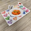 image:imageAmbesonne Grunge Place Mats Set of 4 Rainbow Color Heart Shapes Valentines Day Design Romantic His and Hers Theme Washable Fabric Placemats for Dining Table Standard Size Red Multicolor