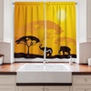 image:imageAmbesonne Live Laugh Love Kitchen Curtains Valentines Day Theme Typographic Banner Heart Shaped Cookies Tea Cup Window Drapes 2 Panel Set for Kitchen Cafe Decor 55 x 39 Peach White Dark PinkYellow Brown