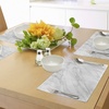 image:imageAmbesonne Marble Place Mats Set of 4 Stained Marbled Background Image Abstract Textures Monochromatic Design Print Washable Fabric Placemats for Dining Room Kitchen Table Decor White Pale Grey