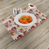image:imageAmbesonne Peach Place Mats Set of 4 Exotic Lively Summer Yard Theme with Ripe Juicy Fruits Flowers Botany and Gardening Washable Fabric Placemats for Dining Room Kitchen Table Decor Pink Orange