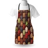 image:imageAmbesonne Retro Apron Colorful Herbs and Spices Cardamom Pepper Chili Ginger Dill Natural Cuisine Print Unisex Kitchen Bib with Adjustable Neck for Cooking Gardening Adult Size Brown Yellow