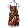 image:imageAmbesonne Retro Apron Colorful Herbs and Spices Cardamom Pepper Chili Ginger Dill Natural Cuisine Print Unisex Kitchen Bib with Adjustable Neck for Cooking Gardening Adult Size Brown Yellow