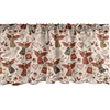 image:imageAmbesonne Romantic Window Valance Medieval Marry Love Themed Pattern Valentines Date Dove Marriage Curtain Valance for Kitchen Bedroom Decor with Rod Pocket 54 X 18 Eggshell Caramel and Ruby