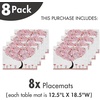 image:imageAmbesonne Valentine Place Mats Set of 8 Heart Shaped Tree Daisies Wildflowers Red Leaves Forest Romance Season Image Washable Fabric Placemats for Dining Table Placemat 8 pcs Pink Red