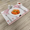 image:imageAmbesonne Valentine Place Mats Set of 8 Heart Shaped Tree Daisies Wildflowers Red Leaves Forest Romance Season Image Washable Fabric Placemats for Dining Table Placemat 8 pcs Pink Red