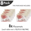 image:imageAmbesonne Valentines Day Place Mats Set of 8 Romantic Tree with Blooming Hearts with Bike and Petals Vintage Art Washable Fabric Placemats for Dining Table Placemat 8 pcs Cream Vermilion
