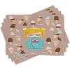 image:imageAmbesonne Anime Place Mats Set of 4 Japanese Kokeshi Summer Doll Illustration with Yummy Ice Cream and Candies Washable Fabric Placemats for Dining Room Kitchen Table Decor Multicolor