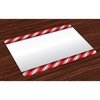 image:imageAmbesonne Candy Cane Place Mats Set of 4 Horizontal Borders Frame with Red and White Sweetie Pattern in Abstract Style Washable Fabric Placemats for Dining Room Kitchen Table Decor Red White
