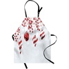 image:imageAmbesonne Christmas Apron Traditional Design Holly Berry Branches Snow and Bokeh Effect Print Unisex Kitchen Bib with Adjustable Neck for Cooking Gardening Adult Size White and Red