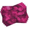 image:imageAmbesonne Hot Pink Place Mats Set of 4 Heart Shapes on Blurry Background Romantic Valentines Day Design Washable Fabric Placemats for Dining Table Standard Size Magenta Pink