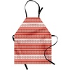 image:imageAmbesonne Nordic Apron Norwegian Swedish Traditional Motifs Stitch Needlework Pattern Vintage Image Unisex Kitchen Bib with Adjustable Neck for Cooking Gardening Adult Size White Vermilion