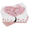 image:imageAmbesonne Valentine Place Mats Set of 4 Heart Shaped Tree Daisies Wildflowers Red Leaves Forest Romance Season Image Washable Fabric Placemats for Dining Table Standard Size Pink Red