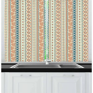 image:imageAmbesonne Live Laugh Love Kitchen Curtains Valentines Day Theme Typographic Banner Heart Shaped Cookies Tea Cup Window Drapes 2 Panel Set for Kitchen Cafe Decor 55 x 39 Peach White Dark PinkOrange Blue Pale Yellow