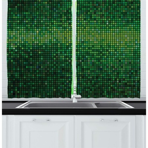 image:imageAmbesonne Live Laugh Love Kitchen Curtains Valentines Day Theme Typographic Banner Heart Shaped Cookies Tea Cup Window Drapes 2 Panel Set for Kitchen Cafe Decor 55 x 39 Peach White Dark PinkGreen Emerald