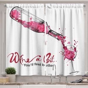 image:imageAmbesonne Live Laugh Love Kitchen Curtains Valentines Day Theme Typographic Banner Heart Shaped Cookies Tea Cup Window Drapes 2 Panel Set for Kitchen Cafe Decor 55 x 39 Peach White Dark PinkCoral Black
