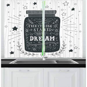 image:imageAmbesonne Live Laugh Love Kitchen Curtains Valentines Day Theme Typographic Banner Heart Shaped Cookies Tea Cup Window Drapes 2 Panel Set for Kitchen Cafe Decor 55 x 39 Peach White Dark PinkCharcoal Grey White