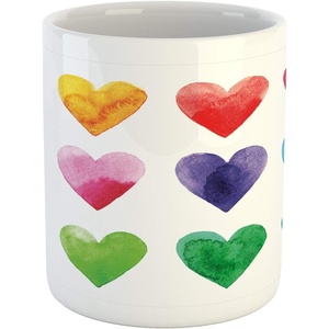 image:imageAmbesonne Valentines Day Mug Every Love Story is Beautiful but Ours is My Favorite Romantic Idea Ceramic Coffee Mug Cup for Water Tea Drinks 11 oz Black PinkPastel Red