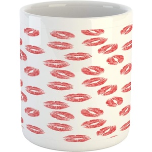 image:imageAmbesonne Valentines Day Mug Romantic Tree with Blooming Hearts with Bike and Petals Vintage Artwork Ceramic Coffee Mug Cup for Water Tea Drinks 11 oz Cream VermilionWhite Red