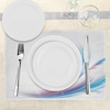 image:imageAmbesonne Abstract Place Mats Set of 4 Modern Rainbow Inspired Wavy Pattern with Blank Background Image Washable Fabric Placemats for Dining Table Standard Size Blue Purple