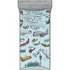 image:imageAmbesonne Airplane Fitted Sheet amp Pillow Sham Set Planes Fying in Air Aviation Love Airport Helicopters and Jets Cartoon Style Print Decorative Printed 2 Piece Bedding Decor Set Twin TealTeal