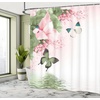 image:imageAmbesonne Anime Shower Curtain Cartoon Smiling Panda Fun Animal Theme Japanese Manga Teen Art Print Cloth Fabric Bathroom Decor Set with Hooks 69 W x 70 L White GreyPistachio Green