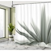 image:imageAmbesonne Anime Shower Curtain Cartoon Smiling Panda Fun Animal Theme Japanese Manga Teen Art Print Cloth Fabric Bathroom Decor Set with Hooks 69 W x 70 L White GreySage Green