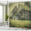 image:imageAmbesonne Anime Shower Curtain Cartoon Smiling Panda Fun Animal Theme Japanese Manga Teen Art Print Cloth Fabric Bathroom Decor Set with Hooks 69 W x 70 L White GreyMulticolor Reseda Green