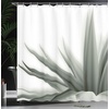 image:imageAmbesonne Anime Shower Curtain Cartoon Smiling Panda Fun Animal Theme Japanese Manga Teen Art Print Cloth Fabric Bathroom Decor Set with Hooks 69 W x 70 L White GreySage Green