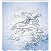 image:imageAmbesonne Anime Shower Curtain Cartoon Smiling Panda Fun Animal Theme Japanese Manga Teen Art Print Cloth Fabric Bathroom Decor Set with Hooks 69 W x 70 L White GreyBlue Navy