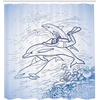 image:imageAmbesonne Anime Shower Curtain Cartoon Smiling Panda Fun Animal Theme Japanese Manga Teen Art Print Cloth Fabric Bathroom Decor Set with Hooks 69 W x 70 L White GreyBlue Navy