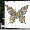 image:imageAmbesonne Anime Shower Curtain Cartoon Smiling Panda Fun Animal Theme Japanese Manga Teen Art Print Cloth Fabric Bathroom Decor Set with Hooks 69 W x 70 L White GreyGreen Pink