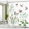 image:imageAmbesonne Anime Shower Curtain Cartoon Smiling Panda Fun Animal Theme Japanese Manga Teen Art Print Cloth Fabric Bathroom Decor Set with Hooks 69 W x 70 L White GreyGreen White