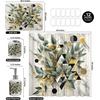 image:imageAmbesonne Brown Bathroom Decor Set 4 Pcs Including Shower Curtain with Hooks Bath Mat Soap Dispenser Toothbrush Holder in Box Essentials amp Accessories Magnolia Watercolor White Dark Grey ChocolateGreen Black Mustard