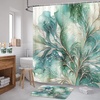 image:imageAmbesonne Brown Bathroom Decor Set 4 Pcs Including Shower Curtain with Hooks Bath Mat Soap Dispenser Toothbrush Holder in Box Essentials amp Accessories Magnolia Watercolor White Dark Grey ChocolateCadet Blue Dark Khaki