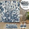 image:imageAmbesonne Brown Bathroom Decor Set 4 Pcs Including Shower Curtain with Hooks Bath Mat Soap Dispenser Toothbrush Holder in Box Essentials amp Accessories Magnolia Watercolor White Dark Grey ChocolateDark Slate Blue Coconut