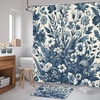 image:imageAmbesonne Brown Bathroom Decor Set 4 Pcs Including Shower Curtain with Hooks Bath Mat Soap Dispenser Toothbrush Holder in Box Essentials amp Accessories Magnolia Watercolor White Dark Grey ChocolateDark Slate Blue Coconut