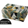 image:imageAmbesonne Brown Bathroom Decor Set 4 Pcs Including Shower Curtain with Hooks Bath Mat Soap Dispenser Toothbrush Holder in Box Essentials amp Accessories Magnolia Watercolor White Dark Grey ChocolateGreen Black Mustard
