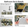 image:imageAmbesonne Brown Bathroom Decor Set 4 Pcs Including Shower Curtain with Hooks Bath Mat Soap Dispenser Toothbrush Holder in Box Essentials amp Accessories Magnolia Watercolor White Dark Grey ChocolateGreen Black Mustard
