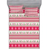 image:imageAmbesonne Cartoon Fitted Sheet amp Pillow Sham Set Fox Sleeping in a Floral Made Bed Circle Art Print Decorative Printed 2 Piece Bedding Decor Set Twinxl Dark OrangePink Lime Green White