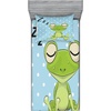 image:imageAmbesonne Cartoon Fitted Sheet amp Pillow Sham Set Sleeping Prince Frog in a Cap Polka Dots Background Animal World Kids Design Decorative Printed 3 Piece Bedding Decor Set Queen Green and BlueGreen and Blue