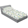 image:imageAmbesonne Cartoon Fitted Sheet amp Pillow Sham Set Sleeping Prince Frog in a Cap Polka Dots Background Animal World Kids Design Decorative Printed 3 Piece Bedding Decor Set Queen Green and BlueApple Green Turquoise