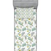 image:imageAmbesonne Cartoon Fitted Sheet amp Pillow Sham Set Sleeping Prince Frog in a Cap Polka Dots Background Animal World Kids Design Decorative Printed 3 Piece Bedding Decor Set Queen Green and BlueApple Green Turquoise