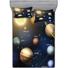 image:imageAmbesonne Cartoon Fitted Sheet amp Pillow Sham Set Sleeping Prince Frog in a Cap Polka Dots Background Animal World Kids Design Decorative Printed 3 Piece Bedding Decor Set Queen Green and BlueDark Night Blue