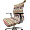 image:imageAmbesonne Cartoon Office Chair Slipcover Xray Part of an Abstract Skeleton Image in Repetitive Grunge Pattern Protective Stretch Decorative Fabric Cover Standard Size Ivory CharcoalGreen Coral