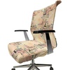 image:imageAmbesonne Cartoon Office Chair Slipcover Xray Part of an Abstract Skeleton Image in Repetitive Grunge Pattern Protective Stretch Decorative Fabric Cover Standard Size Ivory CharcoalPink Black